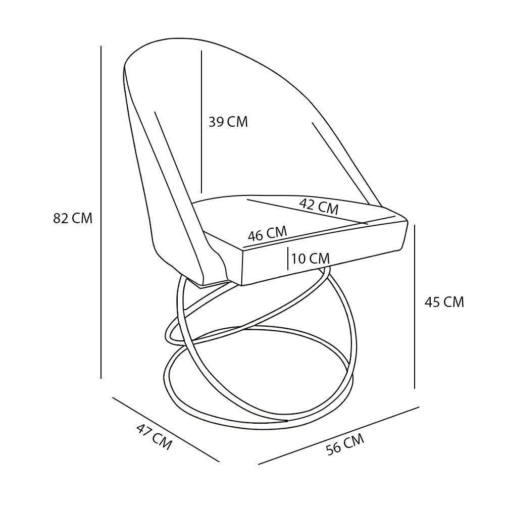Kit 02 Cadeiras Poltrona De Jantar Bela Suede Bege Base Metálica Luxo Dourado - Pallazio - 7