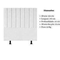 Cabeceira De Cama King Box 195 Cm Karla Carla Corino Cor:branco - 3