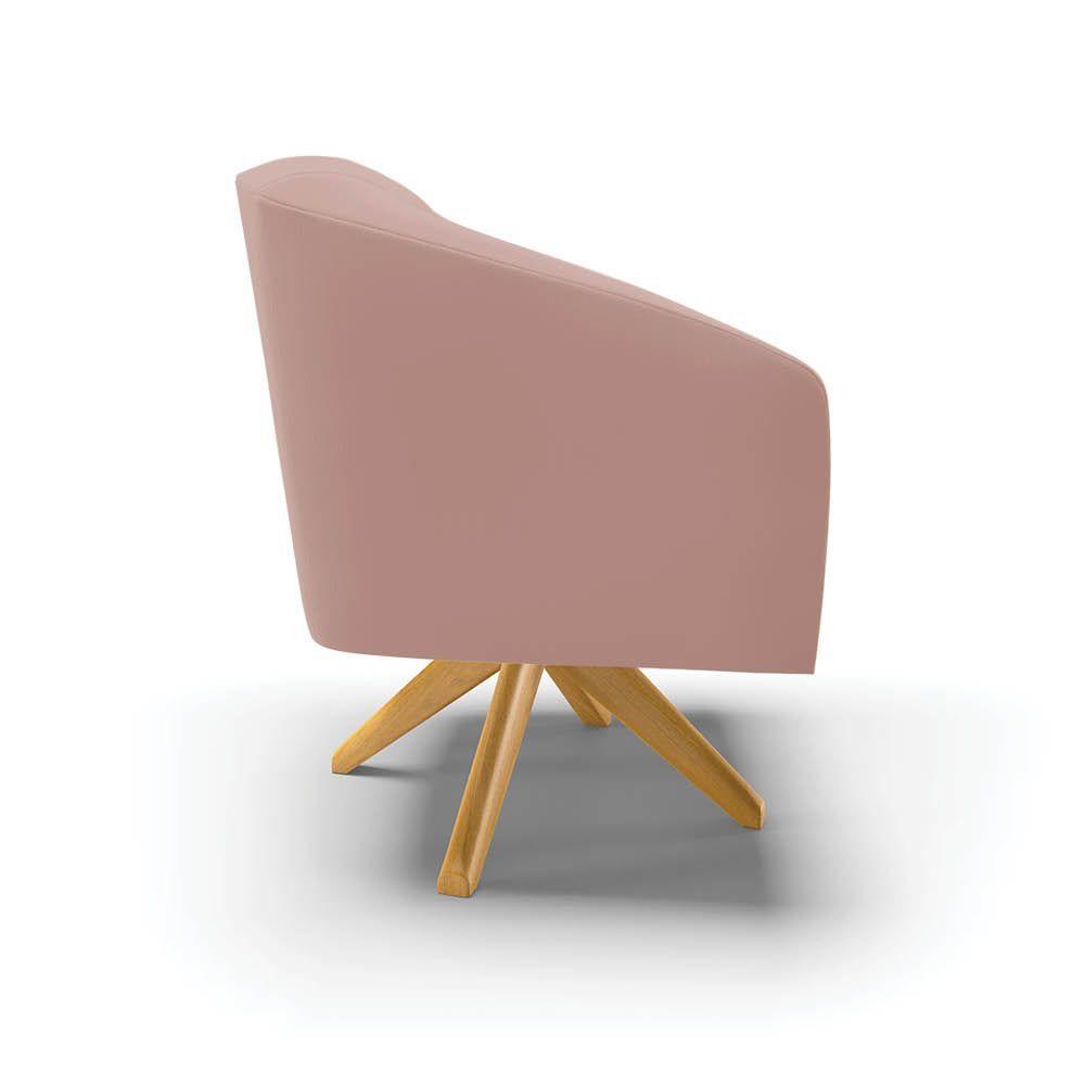 Poltrona Decorativa Giratória Ma30 Stella Veludo Rosê D03 - D'rossi - 6