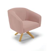 Poltrona Decorativa Giratória Ma30 Stella Veludo Rosê D03 - D'rossi - 2