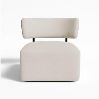 Poltrona Decorativa Orgânica Maya Veludo Bege Ferro Preto - Pallazio - 3