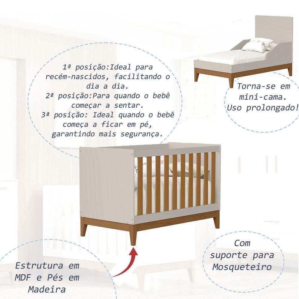 Berco Americano Para Quarto Flip Areia Fosco Com Savana - 4