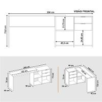 Mesa Office Nt 2060 - Freijó - Notável - 6