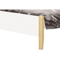 Cama Babá Solteiro Simba Branco Fosco Com Natural - Reller - 3