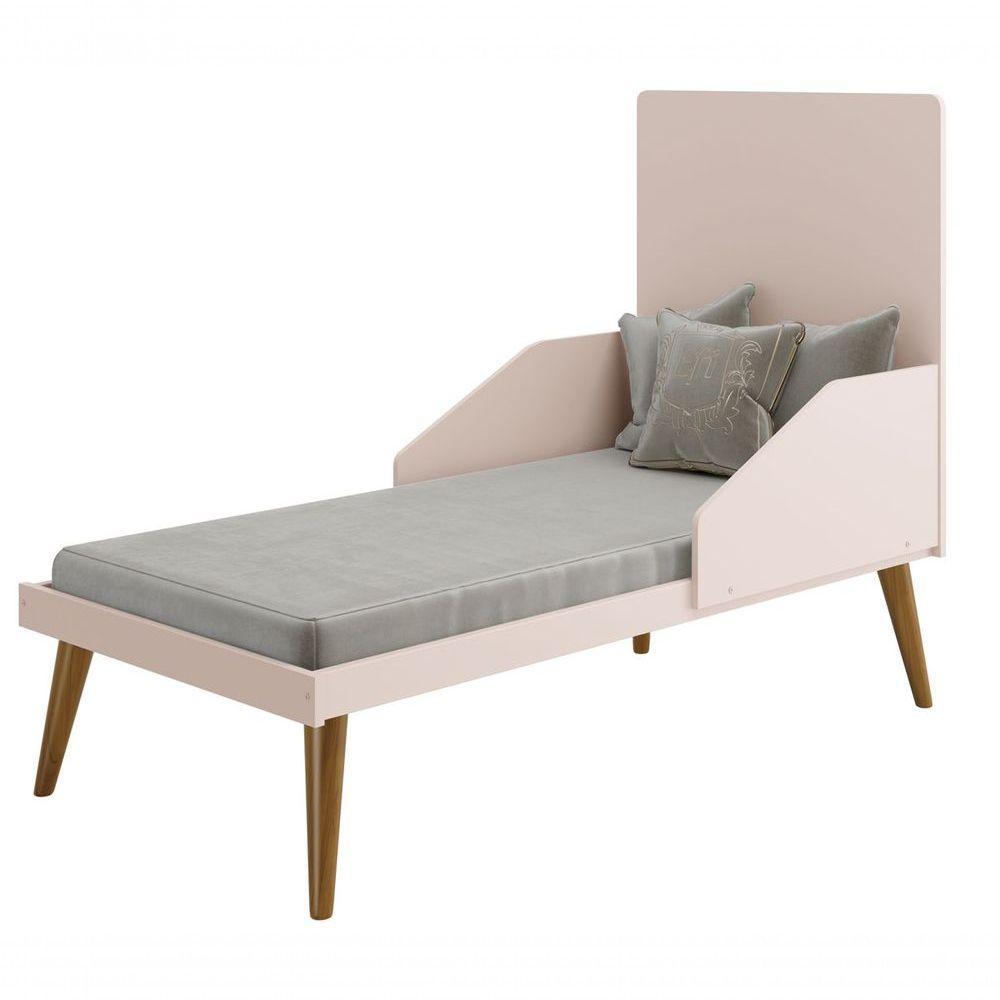 Jogo De Quarto Retrô Para Bebê Completo 4 Portas Isis Rosa Fosco - Moveisaqui - 3