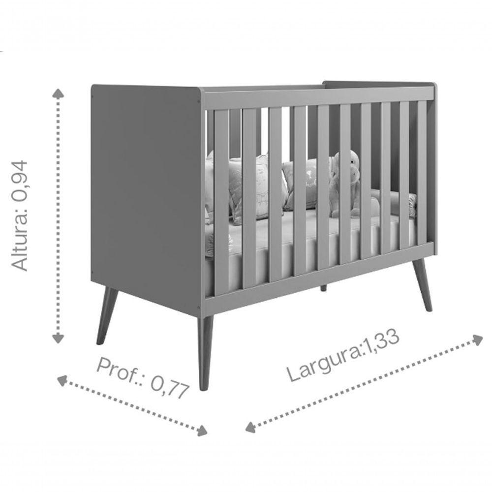 Jogo De Quarto Retrô Para Bebê Completo 4 Portas Isis Rosa Fosco - Moveisaqui - 7