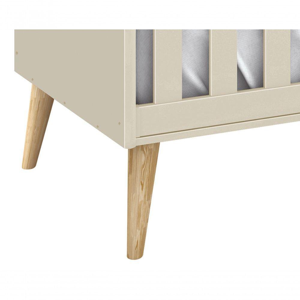 Berço Americano Théo New Areia Fosco Com Natural - Reller - 3