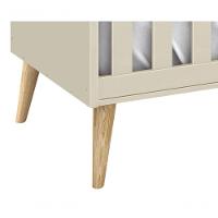 Berço Americano Théo New Areia Fosco Com Natural - Reller - 3