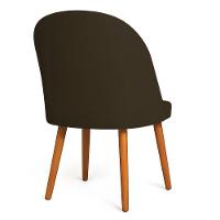 Kit 06 Cadeiras Poltrona De Jantar Luna Suede Pés Palito Castanho - Pallazio Cor Marrom - 6