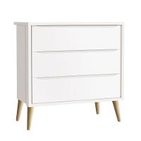 Jogo De Quarto Para Bebê Completo 2 Portas Théo New Branco Fosco Com Natural - Moveisaqui - 8