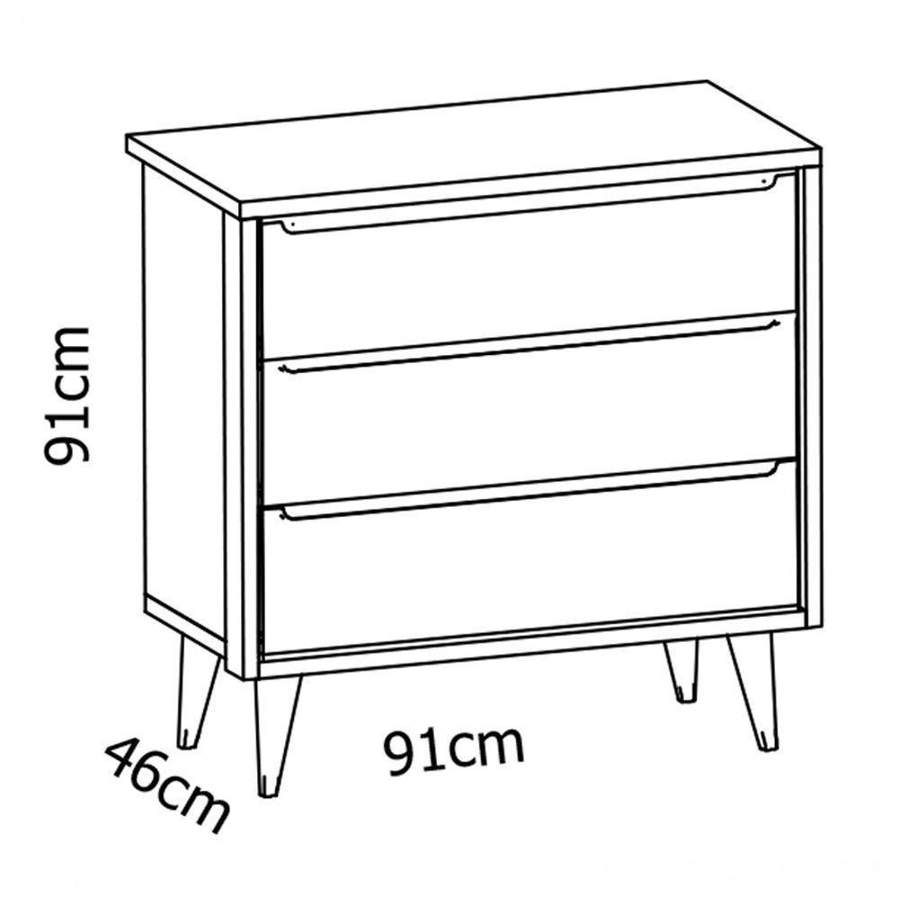 Jogo De Quarto Para Bebê Completo 2 Portas Théo New Areia Fosco Com Natural - Reller - 5