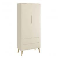 Jogo De Quarto Para Bebê Completo 2 Portas Théo New Areia Fosco Com Natural - Reller - 6