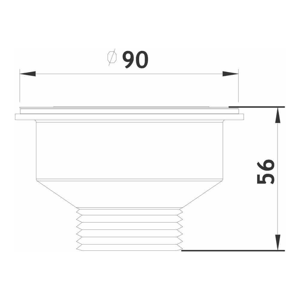 Válvula Ghelplus Inox Para Cubas E Pias 3.½’’ Plus - 3