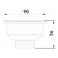Válvula Ghelplus Inox Para Cubas E Pias 3.½’’ Plus - 3