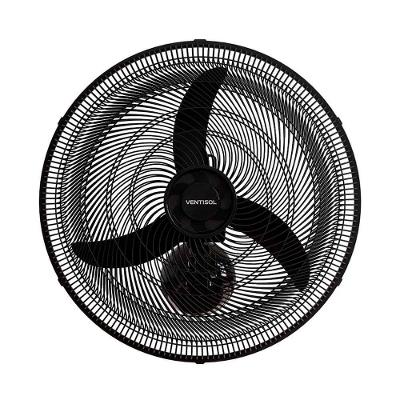 Ventilador de Parede Ventisol 50cm 3 Pás 3 Velocidades Preto New 110V