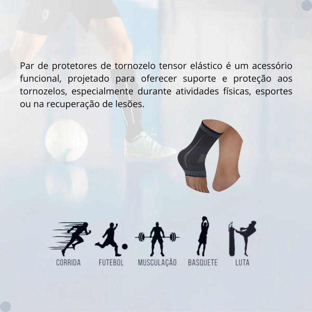 Tornozeleira Elástica Protetor Tornozelo Calcanhar Flexível - 4
