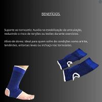 Tornozeleira Elástica Protetor Tornozelo Calcanhar Flexível - 2