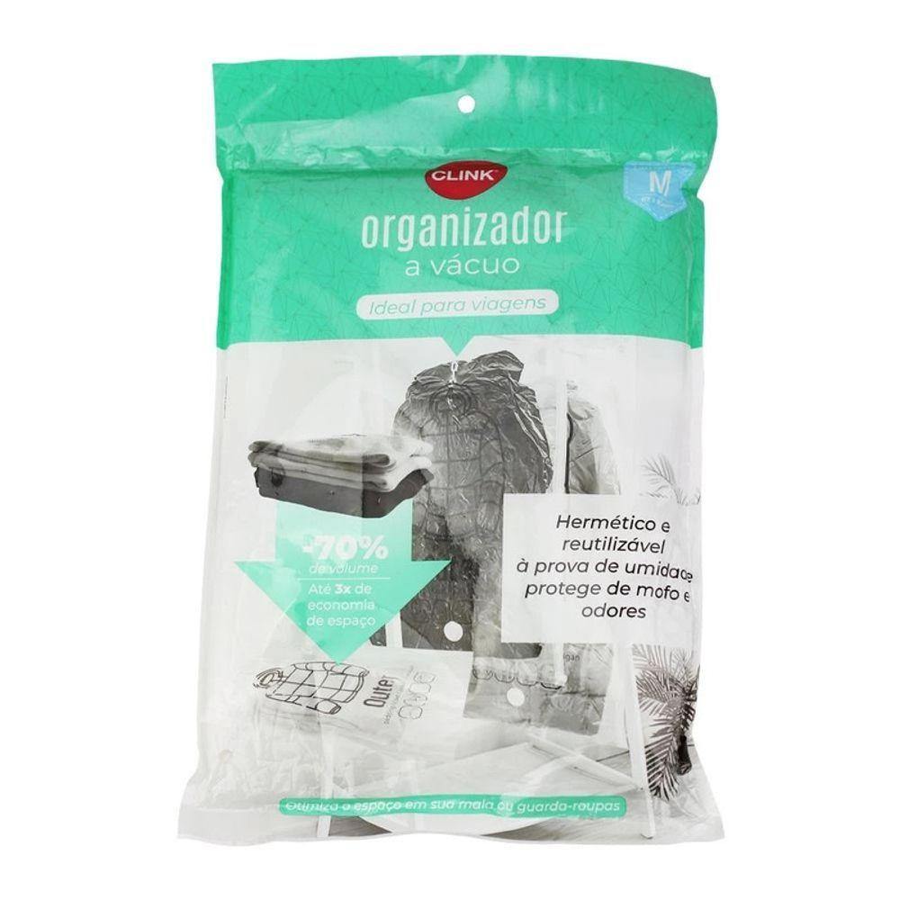 Saco Vácuo Grande Casaco Viagens Com Cabide Organizador - 1