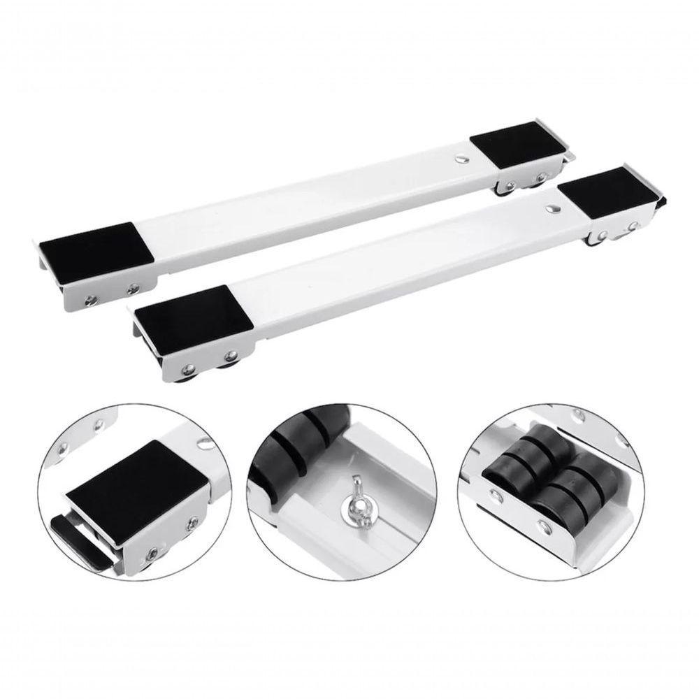 Suporte Reforcado Rodinhas Ajustavel Moveis Maquina Lavar - 4
