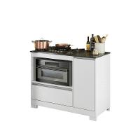 Balcão Cooktop Zenith Branco Com Granito - Móveisaqui - 1