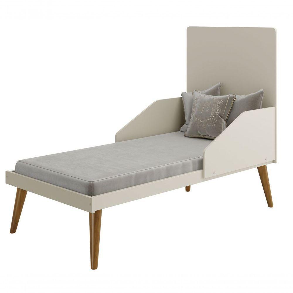 Jogo De Quarto Retrô Para Bebê Completo 3 Portas Isis Areia Fosco - Moveisaqui - 4