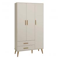 Jogo De Quarto Retrô Para Bebê Completo 3 Portas Isis Areia Fosco - Moveisaqui - 6