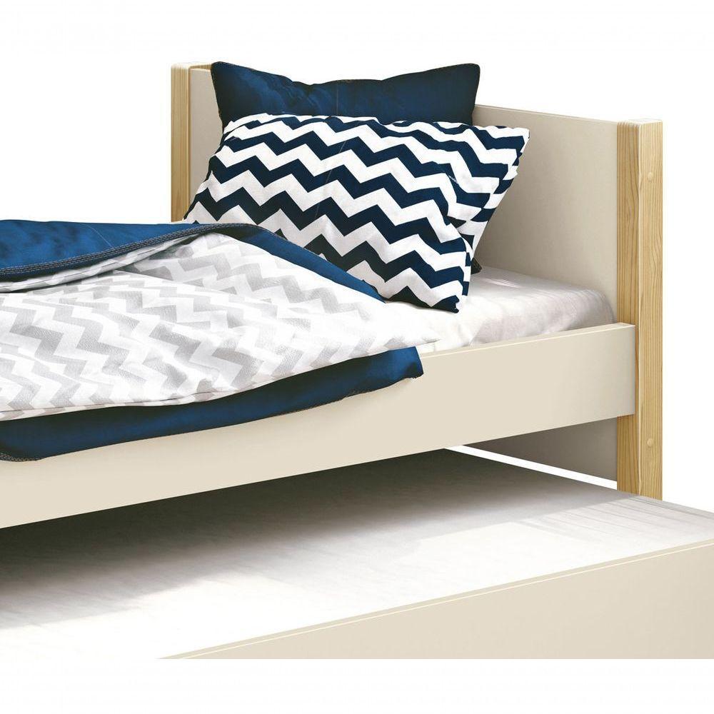 Cama Babá Solteiro Com Auxiliar Simba Areia Fosco Com Natural - Moveisaqui - 4