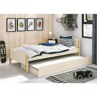 Cama Babá Solteiro Com Auxiliar Simba Areia Fosco Com Natural - Moveisaqui - 2