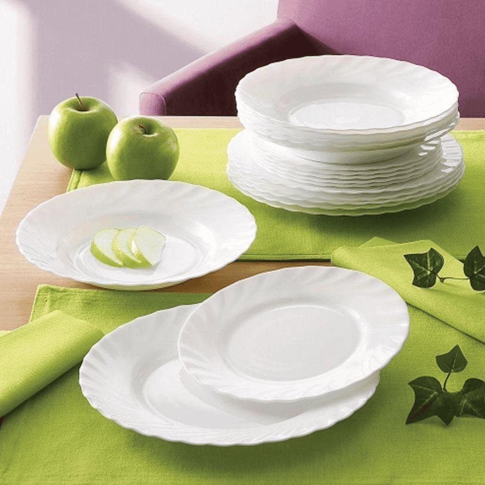 Jogo De Prato Raso 27cm Branco - Arcoroc Feston (6 Peças) - 3