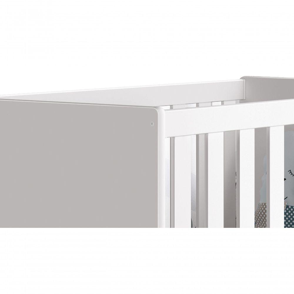 Berço Americano Théo New Branco Fosco Com Natural - Moveisaqui - 4
