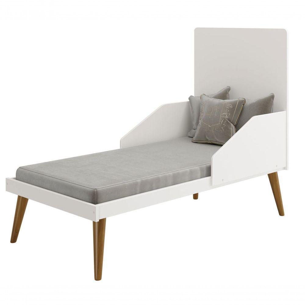 Jogo De Quarto Retrô Para Bebê Completo 4 Portas Isis Branco Fosco - Moveisaqui - 3