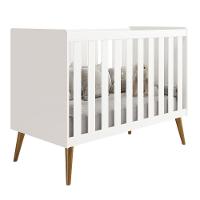 Jogo De Quarto Retrô Para Bebê Completo 4 Portas Isis Branco Fosco - Moveisaqui - 2