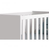 Berço Americano Théo New Branco Fosco Com Madeira - Moveisaqui