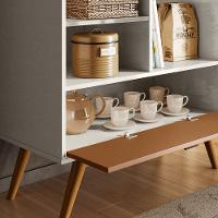 Cantinho Do Café Rubi Off White Com Tauri Ripado - Lukalian - 3