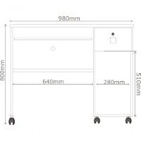 Escrivaninha Vicenza Branco - Lukaliam Móveis - 4