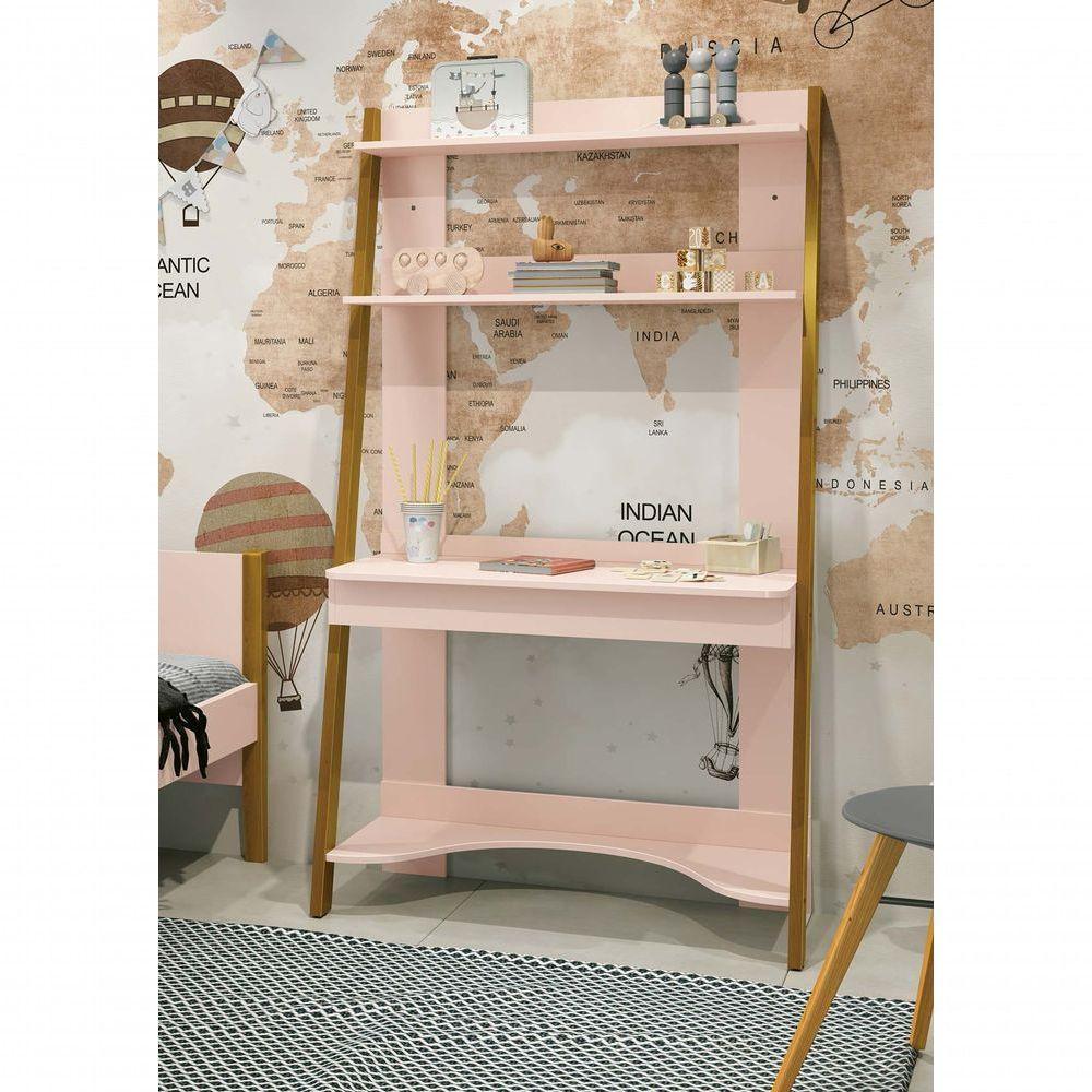 Estante Escrivaninha Simba Rosa Fosco - Reller - 2