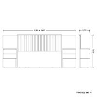 Cabeceira Olinda 4 Gavetas Quarto Cinamomo - Albatroz - 6