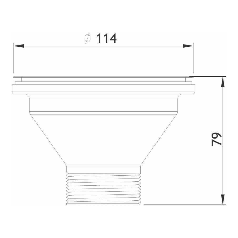 Válvula Ghelplus Em Inox Para Cubas E Pias 4.½ - 3