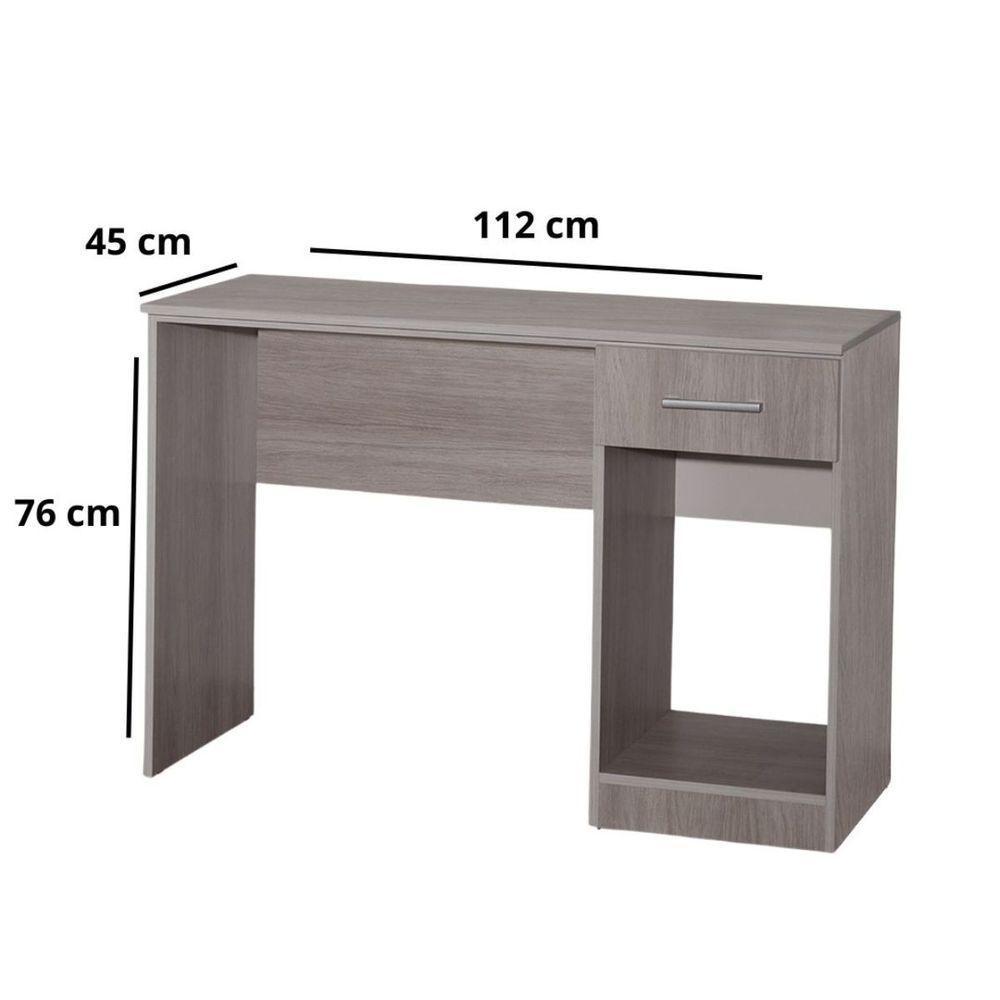 Kit Estante Para Livros Mesa Escrivaninha Giovana Natural Com Porta - 10