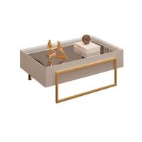 Mesa De Centro Kika De Sala Hall Moderna Com Espelho Pes Em Metal Bali - 1