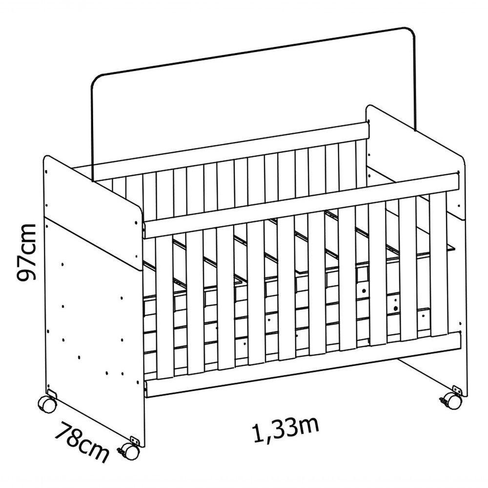 Berço Americano Katatau Branco Brilho - Reller - 7