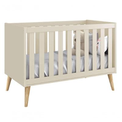 Berço Americano Théo New Areia Fosco Com Natural - Moveisaqui