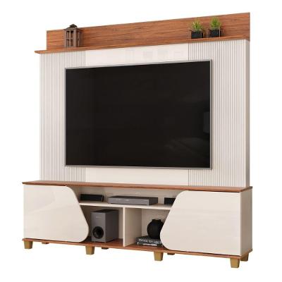 Estante Home Theater Para Tv Até 70 Polegadas 1,82m 2 Portas Duna Off White/madeirado Off White / Madeirado