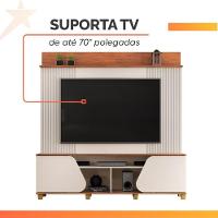 Estante Home Theater Para Tv Até 70 Polegadas 1,82m 2 Portas Duna Off White/madeirado Off White / Madeirado - 9