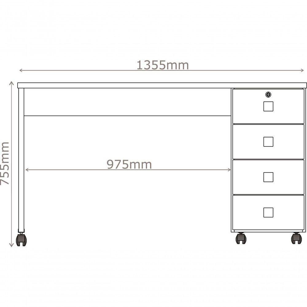 Escrivaninha Dubai Amêndoa - Lukaliam Móveis - 4