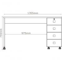 Escrivaninha Dubai Amêndoa - Lukaliam Móveis - 4
