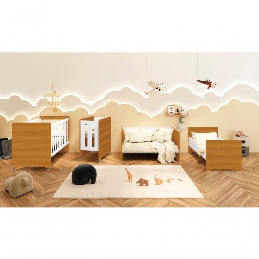 Berço Evolution Branco Com Savana Fosca - Móveisaqui - 2