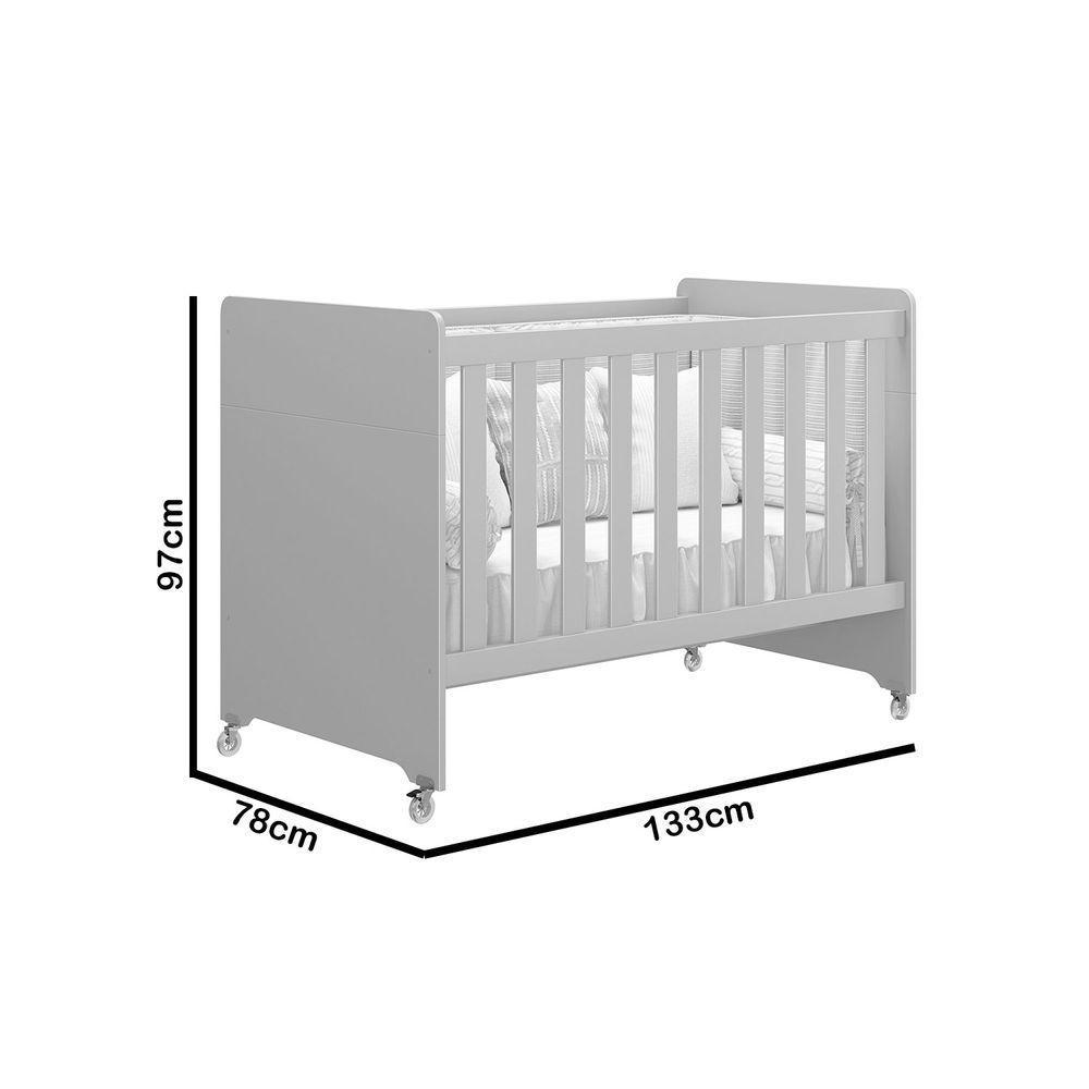 Berço Evolution Branco Com Savana Fosca - Móveisaqui - 3