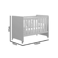 Berço Evolution Branco Com Savana Fosca - Móveisaqui - 3