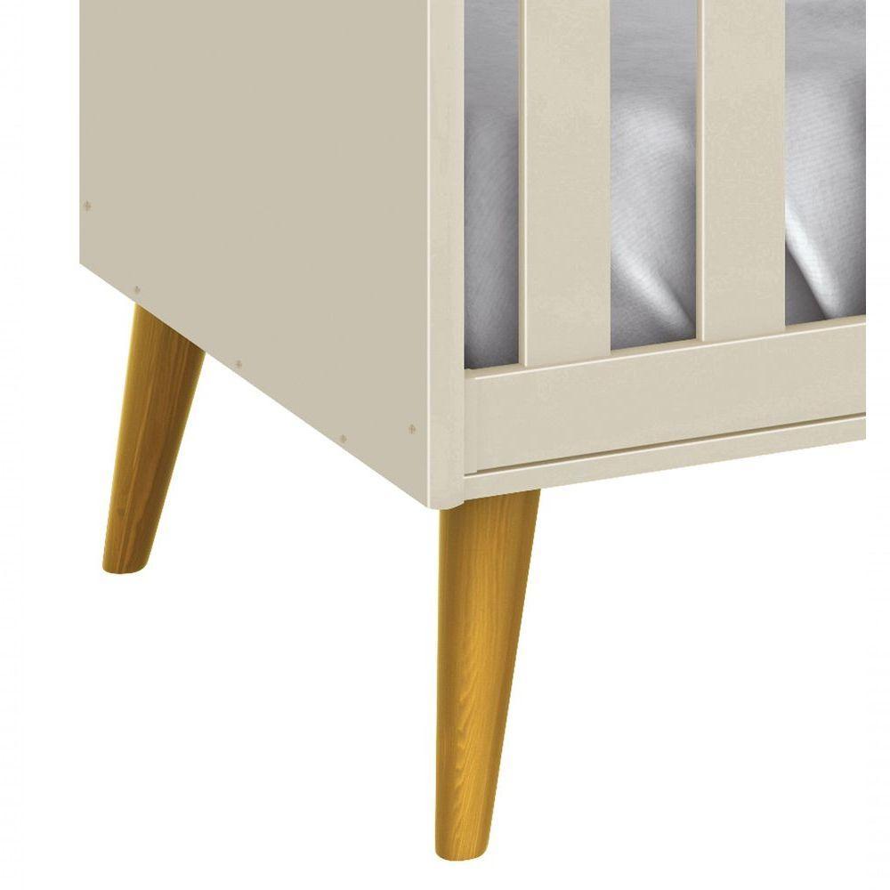 Berço Americano Théo New Areia Fosco Com Madeira - Moveisaqui - 3